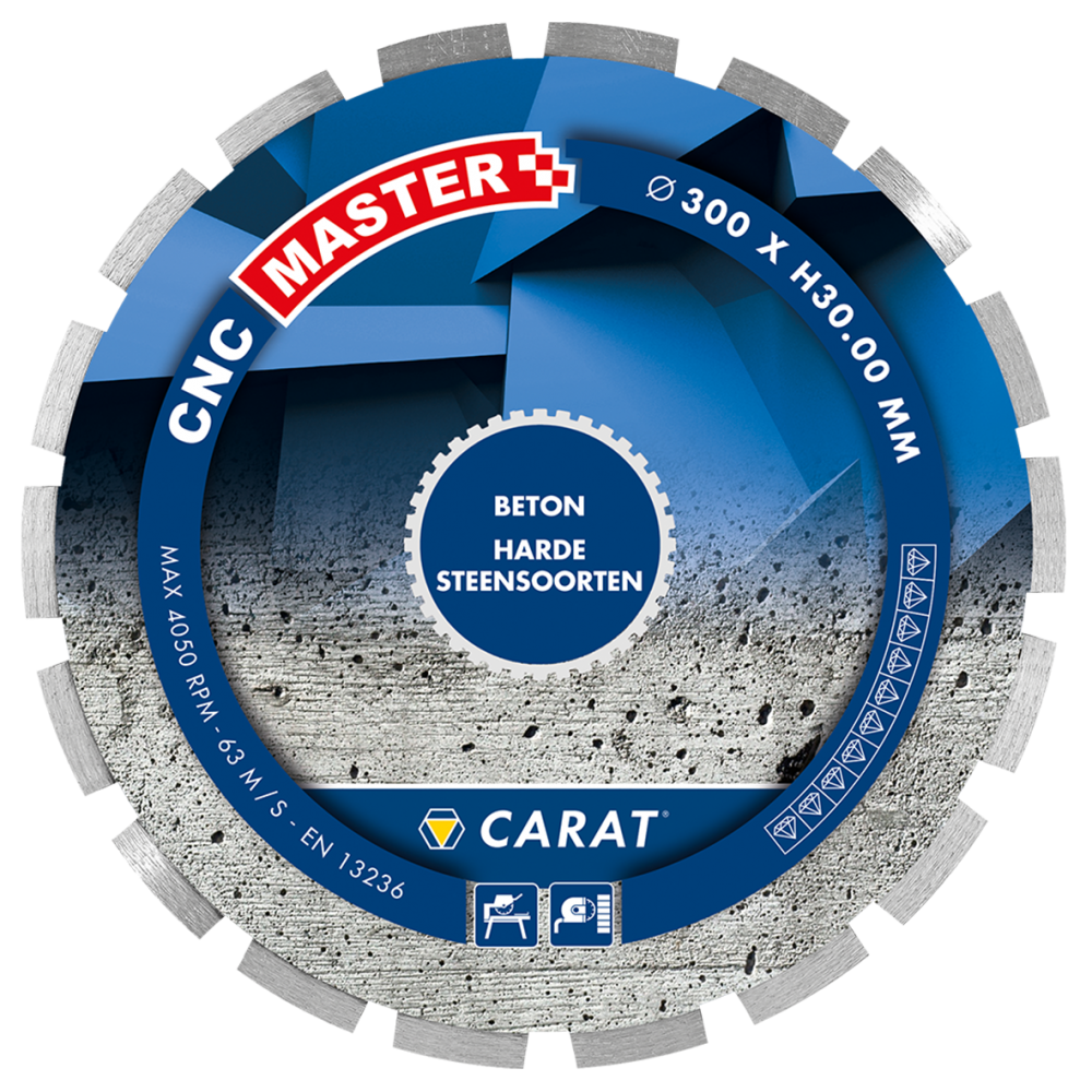 Carat CNCM300500 Diamantzaagblad BETON CNC MASTER 300x30,0MM
