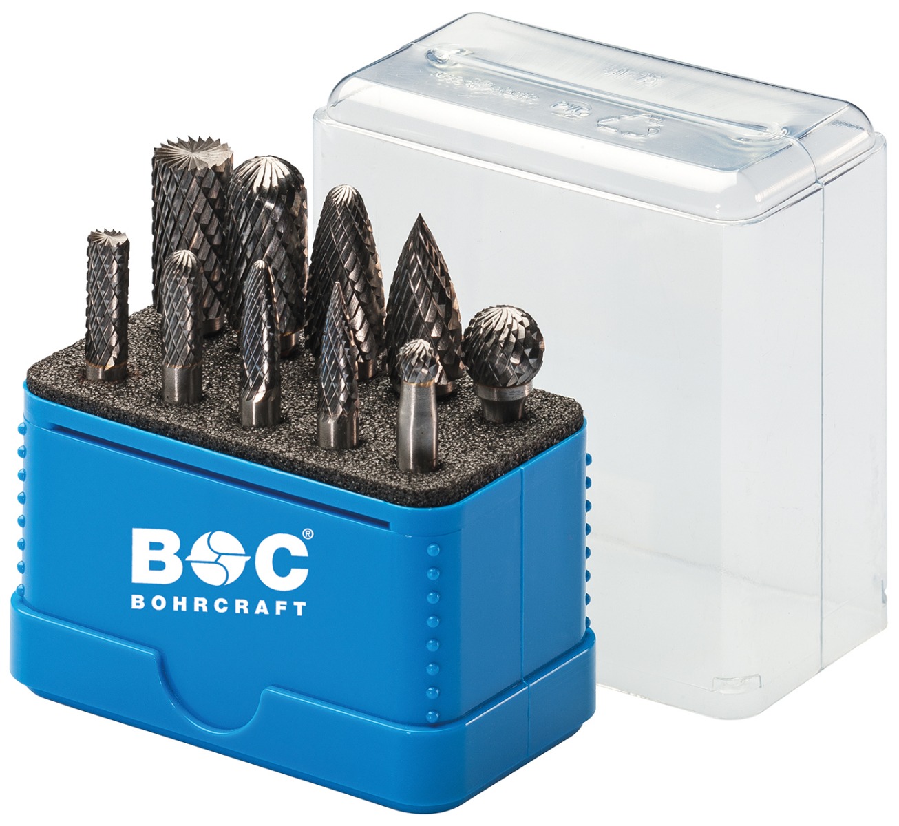 Bohrcraft 59011330011 HM-Freesstiftenset R10 Multibox vorm B/C/D/F/G 10-dlg