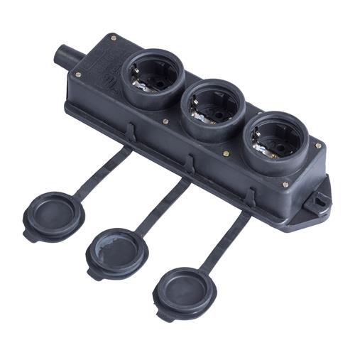 Connectra 46.400 Contactblok rubber 3-voudig zonder kabel