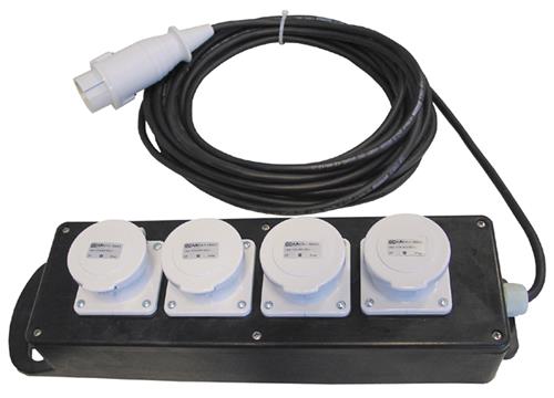Connectra 48.205.50 Verdeelblok 4-voudig - 42V - 10m - H07RN-F - 2 x 1,5 mm² 