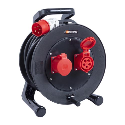 Connectra 47.054.25 Kabelhaspel GT38 - 32A - 400V - 25m - H07RN-F - 5 G 4,0 mm² 