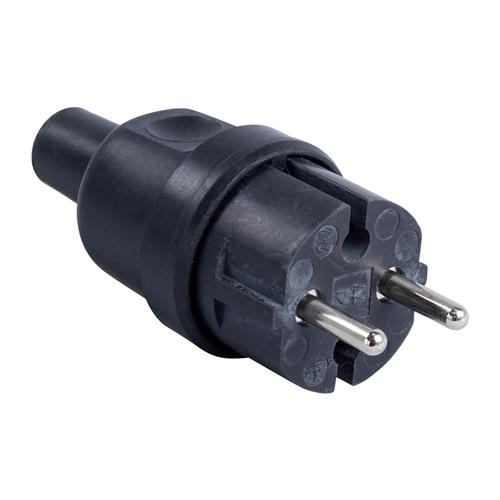 Connectra 46.195 Stekker 2P Zwart 230 Volt