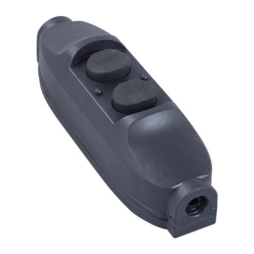 Connectra 57.203 PRCD-schakelaar 10mA - 230V - 16A - IP55 - plus indicatielampje