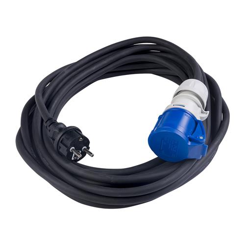Connectra 48.960 Verloopsnoer 10m - H07RN-F - 3 G 2,5 mm² Schuko contactstop naar CEE