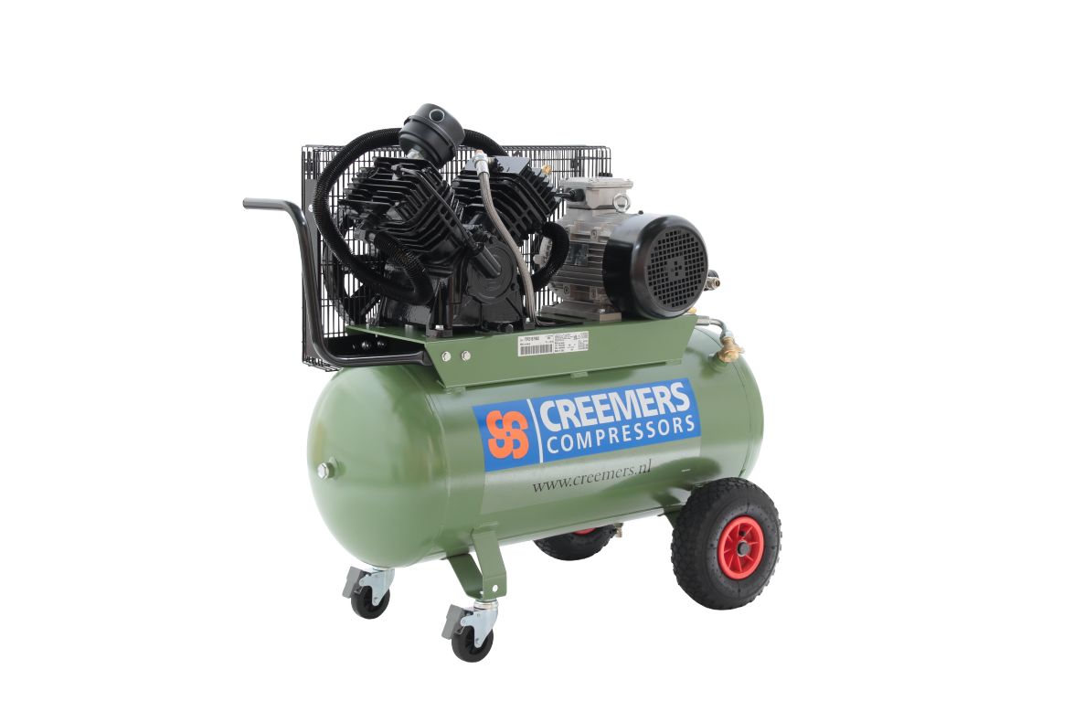 Creemers 1839039059 CSG 450/90L Mobiele Zuigercompressor Heavy Duty 230V 10 bar 3 pk/2,2 kW 290 l/min 90 l