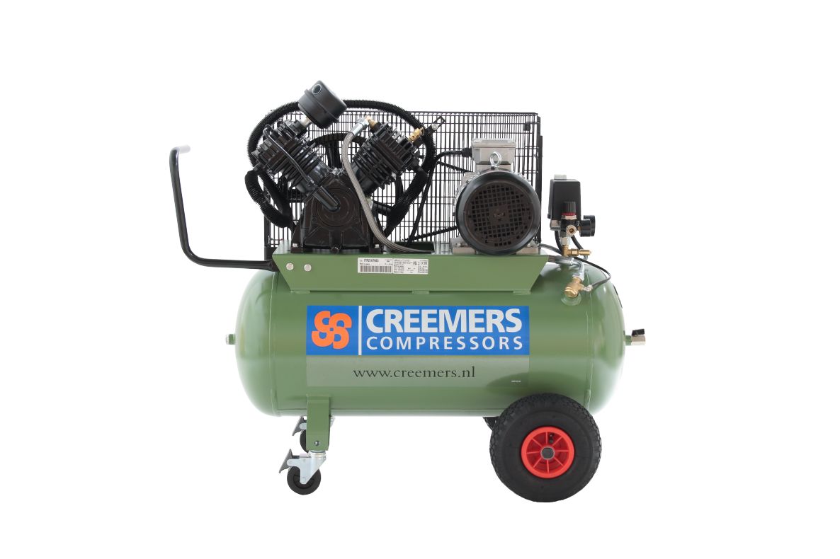 Creemers 1839039060 CSG 450/90K Mobiele Zuigercompressor Heavy Duty 400V 10 bar 3 pk/2,2KW 290 l/min 90 l