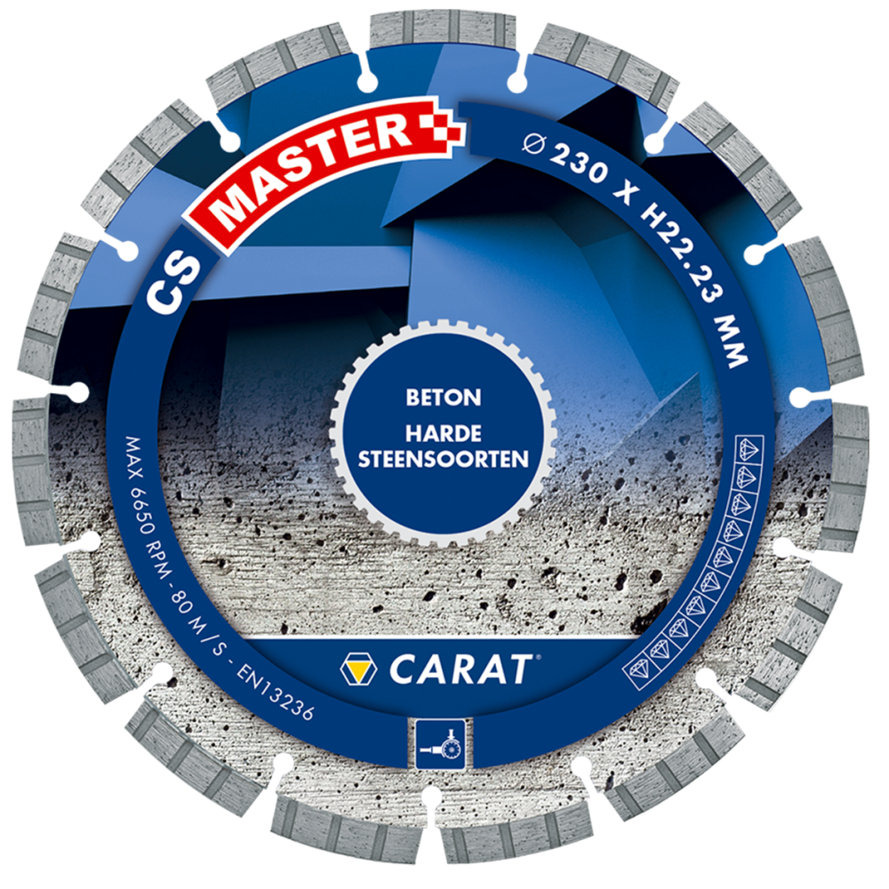 Carat CSM1509000 Diamantzaagblad BETON CS MASTER, 150x22,2 MM