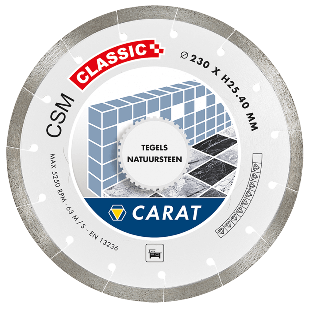 Carat CSMC350400 Diamantzaagblad TEGELS CSM CLASSIC 350x25,4MM