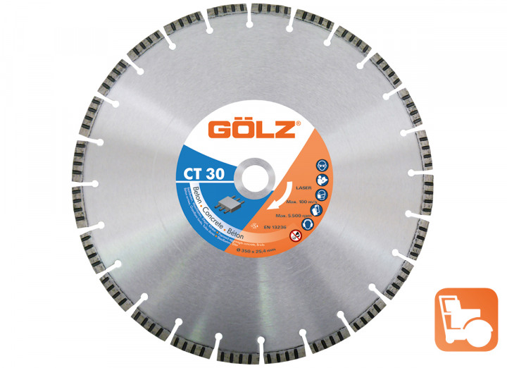 Gölz CT30451 CT30 Diamantzaagblad Universeel 450 x 25.4 mm