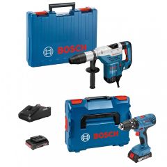 Bosch Blauw 0615A5003T GBH5-40DCE Combihamer + GSB18V-21 Klopboormachine + 5 jaar dealer garantie!