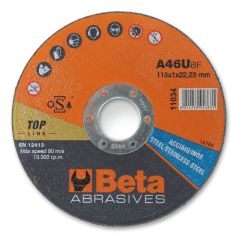 Beta 110320020 11032 1,6-10-Doorslijpschijf Staal-Inox Dun V 76 Ø mm