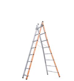 Little Jumbo 1201252014 1252 Reformladder met uitgebogen ladderbomen 2 x 14 tredes