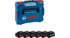 Bosch Blauw Accessoires 1600A02A2S Accu Set in L-Boxx - 6 x GBA 18V 4.0 Ah Accu 18 Volt 4,0 AH Li-ion