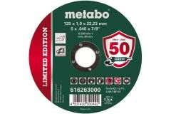 Metabo Accessoires 616263000 Doorslijpschijf Ø 125x1,0x22,23mm Inox Limited Edition