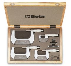 Beta 016580001 1658/C4-4-Delig Set Van buiten micrometers 1658
