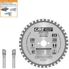 CMT 226.540.06H Dry-cutter zaagblad voor inox, roestvrij staal 160 x 20 x 40T