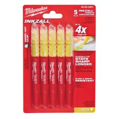 Milwaukee Accessoires 48223201 INKZALL™ Markers Fluo Geel - 5pc.