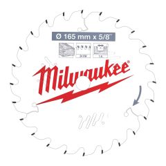 Milwaukee Accessoires 4932471311 HM Cirkelzaagblad 165 x 15,87 x 24T