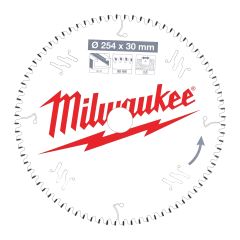 Milwaukee Accessoires 4932471318 Cirkelzaagblad MS Alu254x30x3,0x80TF neg.