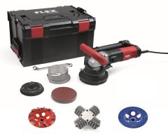 Flex-tools 513504 RE 16-5 115, Kit freeskop spits Retecflex Saneringsmachine 115 mm + Diamantschuurschijf Estrich-Jet + PKD-schuurschijf