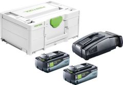 Festool Accessoires 577327 Energie-set SYS 18V 2x8,0/SCA16 - 2 x accupack en oplader in systainer