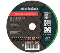 Metabo Accessoires 626871000 Doorslijpschijf Flexiarapid Super universeel 76 x 1,0 x 10 mm 5 stuks