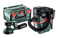 Metabo 691199000 SET - SXA 18 LTX 125 BL accuschuurmachine + AS 18 L PC Compact accuzuiger 18V excl. accu's en lader