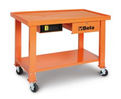 Beta 052000201 Verrijdbare werkbank voor versnellingsbak en aandrijving voorzien van vloeistof opvangbak - oranje