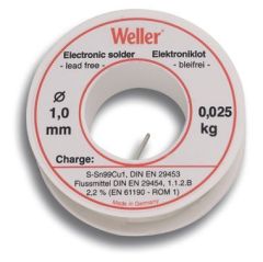 Weller T0054025099 EL99-1-25 Soldeertin, 1mm, 25g, Loodvrij
