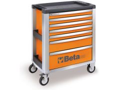 Beta 039000001 C39-7/O gereedschapwagen met 7 laden oranje