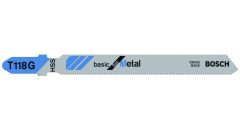 Bosch Blauw Accessoires 2608631012 T118G Decoupeerzaagbladen T - Schacht Per 5 Metaal