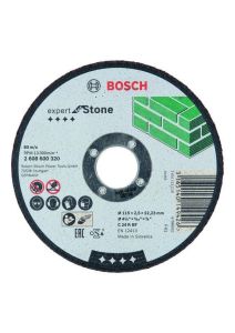 Bosch Blauw Accessoires 2608600320 Doorslijpschijf recht Expert for Stone C 24 R BF, 115 mm, 2,5 mm