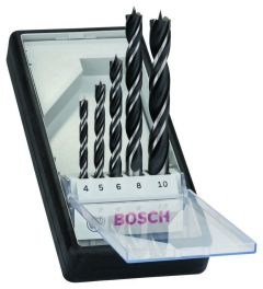 Bosch Blauw Accessoires 2607010527 5-delige Robust Line houtspiraalborenset X5L 4, 5, 6, 8, 10 mm