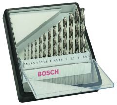 Bosch Blauw Accessoires 2607010538 13-delige Robust Line metaalborenset HSS-G, 135° 1.5, 2, 2.5, 3, 3.2, 3.5, 4 4.5, 4.8, 5 5.5, 6 6.5 mm, 135°