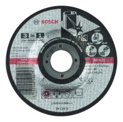 Bosch Blauw Accessoires 2608602388 Doorslijpschijf 3-in-1 A 46 S BF, 115 mm, 2,5 mm