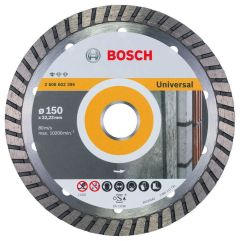 Bosch Blauw Accessoires 2608602395 Diamantdoorslijpschijf Standard for Universal Turbo 150 x 22,23 x 2,5 x 10 mm