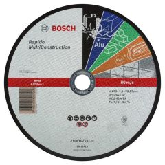 Bosch Blauw Accessoires 2608602767 Doorslijpschijf recht Rapido Multi Construction ACS 46 V BF, 230 mm, 1,9 mm