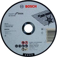 Bosch Blauw Accessoires 2608603405 Doorslijpschijf recht Expert for Inox AS 46 T INOX BF, 150 mm, 1,6 mm