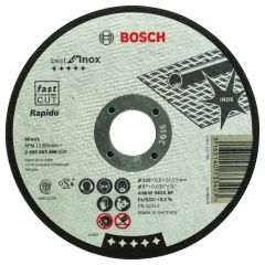 Bosch Blauw Accessoires 2608603488 Doorslijpschijf recht Best for Inox - Rapido A 60 W INOX BF, 125 mm, 0,8 mm
