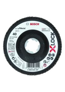 Bosch Blauw Accessoires 2608619197 X-LOCK lamellenschijf Best for Metal 115 mm K40