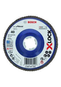 Bosch Blauw Accessoires 2608619205 X-LOCK lamellenschijf Best for Metal recht 115 mm K40