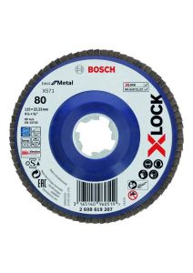 Bosch Blauw Accessoires 2608619207 X-LOCK lamellenschijf Best for Metal recht 115 mm K80