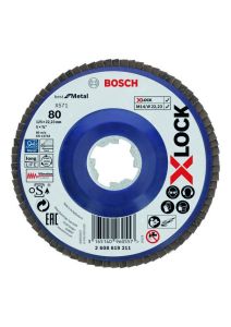 Bosch Blauw Accessoires 2608619211 X-LOCK lamellenschijf Best for Metal recht 125 mm K80