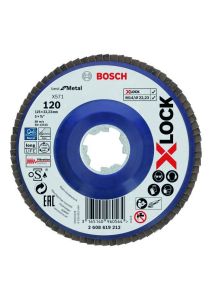 Bosch Blauw Accessoires 2608619212 X-LOCK lamellenschijf Best for Metal recht 125 mm K120
