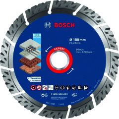 Bosch Blauw Accessoires 2608900662 Expert MultiMaterial diamantdoorslijpschijf 180 x 22,23 x 2,4 x 12 mm