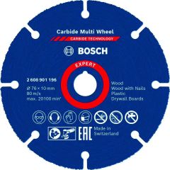 Bosch Blauw Accessoires 2608901196 Expert Carbide Multi Wheel X-LOCK doorslijpschijf 76 mm, 10 mm