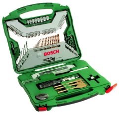 Bosch Groen Accessoires 2607019330 100-dlg X-line accessoire koffer met diverse boren, bits, dopsleutels en gatzagen