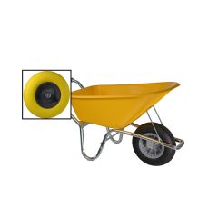 Little Jumbo 1251000885 Bouwkruiwagen HDPE geel anti-lek wiel - 100 liter