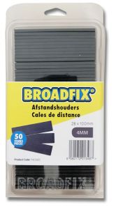 BROADFIX F4C50EC Vlakke vulplaatjes 100x28mm, 4mm, 50 stuks