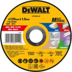 DeWalt Accessoires DT20595-QZ Multi-material doorslijpschijf -125 x 22.23 x 1.0 mm